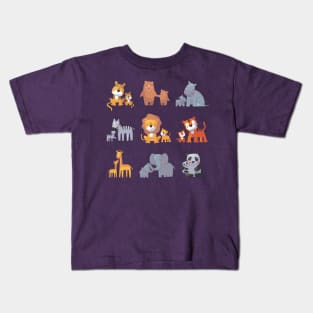 Animal With Dad Cute Kids T-Shirt